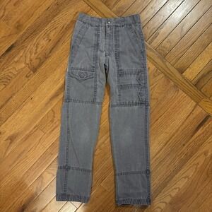 Bugle Boys USA Utility Cargo Skater Carpenter Pants Gray Size 8 Pockets 80s 90s